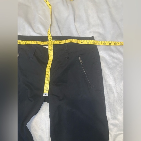 Express black cotton wide straight cargo pants low rise size 6 leg buttons - Picture 7 of 7